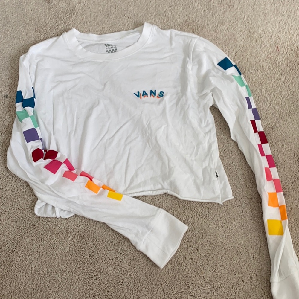 Vans cropped long sleeve t shirt